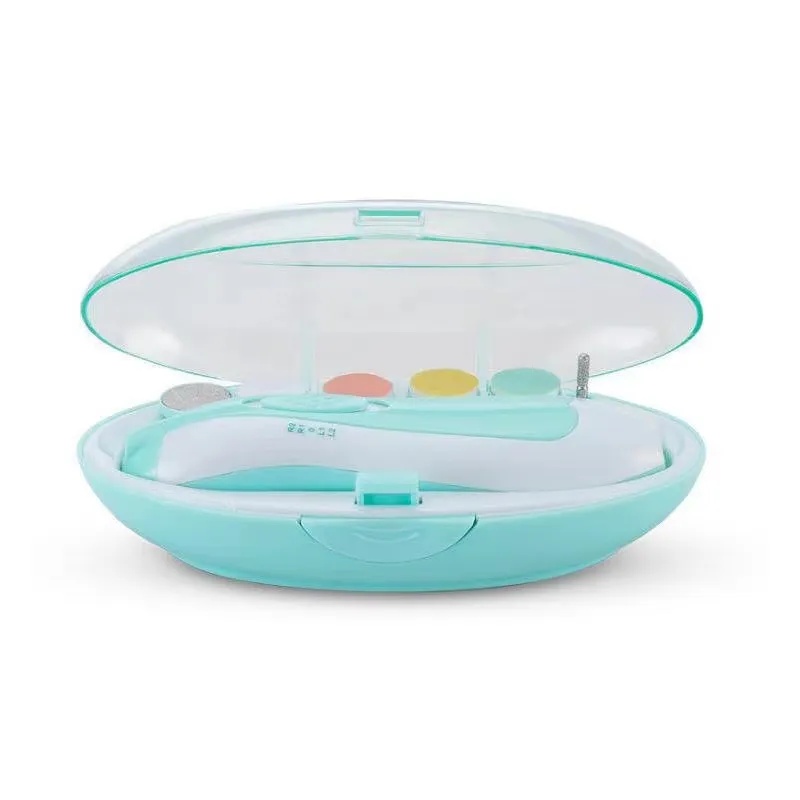 AMOR TINY Baby Nail Trimmer | 6-in-1 Electric Nail Grinder with Dual Rotation & LED Light