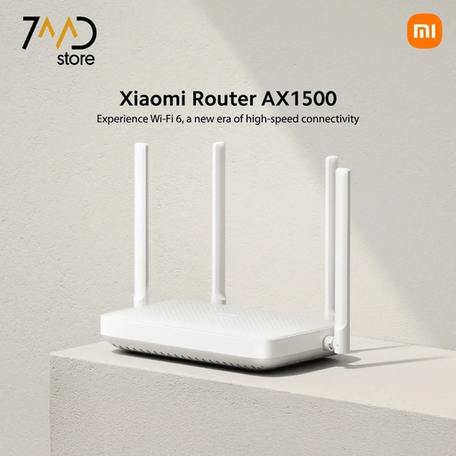 [11934] Xiaomi Router AX1500 – WiFi 6 Dual-Band Mesh Router, 1500Mbps, 4 Gigabit Ethernet Ports, 4 High-Gain Antennas, WPA3 Encryption, Smart Gaming Acceleration | RD12 |