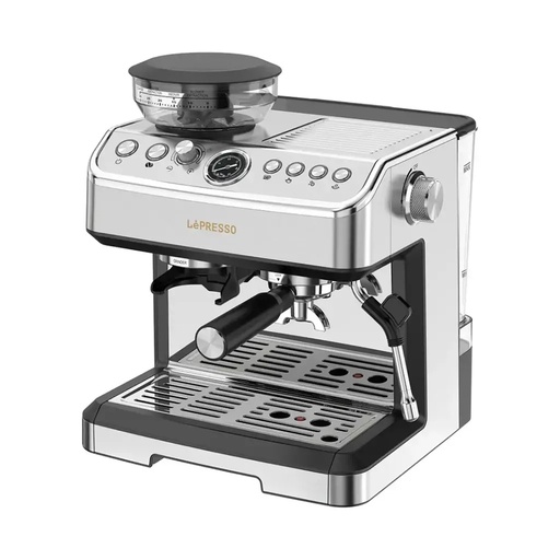 [11962] Lepresso Espresso Machine with Conical Grinder & Steamer – 2300W Dual Boiler, 20-Bar Pressure, 2.8L Water Tank, 200g Bean Capacity, Thermo-Block Boiler, 58mm Filter, Hot Water Dispenser | LPCFFM0038 |