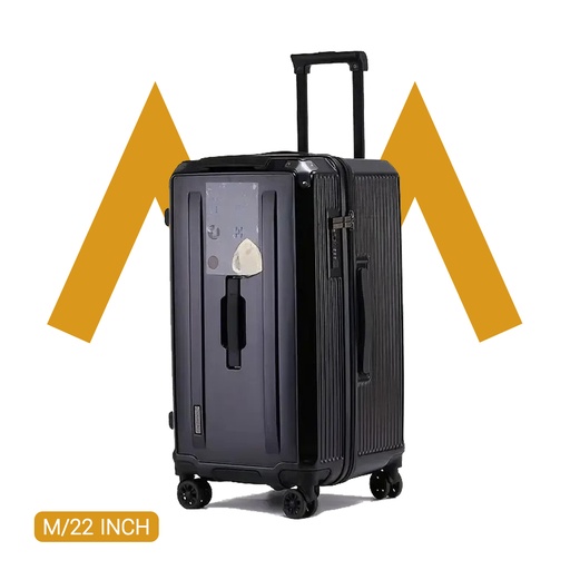 [11981] 7MD SuitCase Multi-Purpose With High Capacity - Travel Bag inclouds airtag, pvs stickers, and luggage tag | Size: M / 22 INCH | 7MD-1906 |