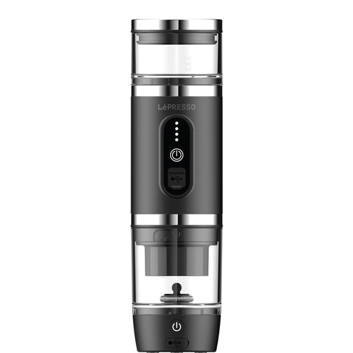 [12018] LePresso portabrew 4-in-1 Portable Coffee Machine – Milk Frother, 20-Bar Pressure, Battery Operated, 80mL Capacity | LPCFFM4IN1BK |