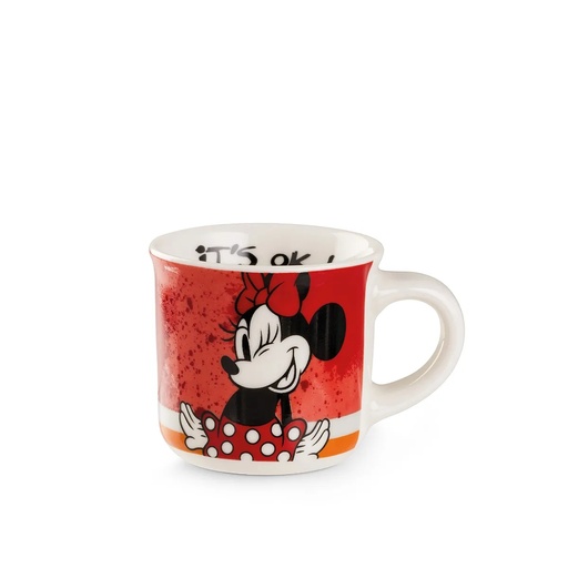 [12052] DISNEY Mini Mug – “MICKEY I AM / MINNIE I AM” Design, 80ml Espresso Cup, Dishwasher & Microwave Safe