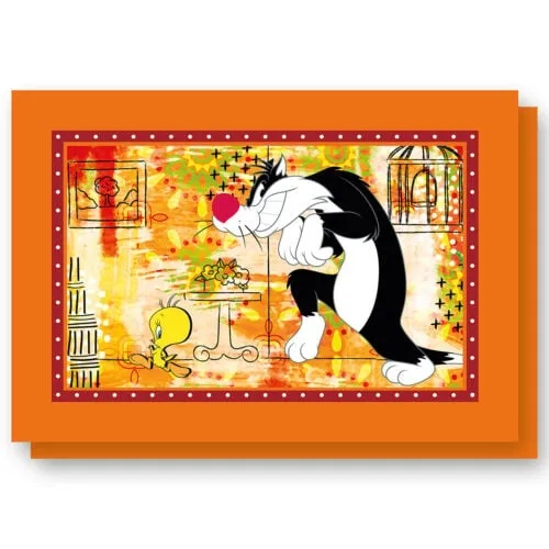[12064] DISNEY Set of 2 Cotton Placemats – 45×30 cm, Looney Tunes Collection