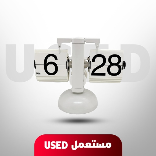 [U332] 🚨 USED 🚨 Automatic Flip Digital Desk Clock 24 Hours Table Stainless Steel Durable Home Bedroom Decor, Fancy Flip Clock (Battery Not included) 🚨 Not Covered By Warranty 🚨