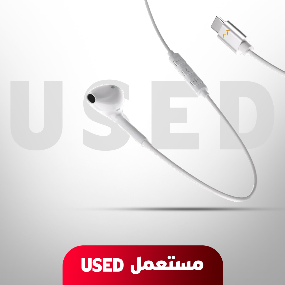 🚨 USED 🚨 7MD Mono Earphone with Type-C Connector - Superior Stereo Sound 120cm Smart Wired Control Clear Mic Ergonomic Design |7MD-WEP02| 🚨 Not Covered By Warranty 🚨