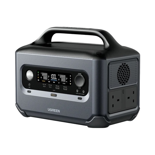 [12135] UGREEN PowerRoam 680Wh 600W Portable Power Station – Fast-Charging PowerZip Technology, U-Turbo 1500W Support, EV-Rated LFP Batteries (3000+ Cycles), Solar/DC/AC Input, 965W Total Output | GS600 - 15051A |