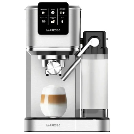 [12158] LePresso Latteo Coffee Machine – Hot & Cold Brewing, Milk Frother, 20 Bar, 1350W, 1.2L Water & 1L Milk Tanks, Digital Touch | LPCFFTEM0071-SL |