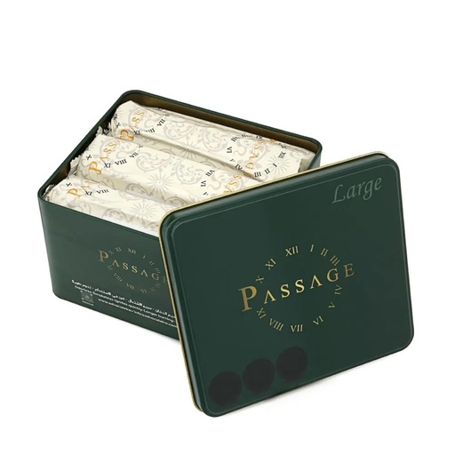 [12162] PASSAGE Large-Sized Charcoal – 40mm Quick Ignite, Smokeless & Odorless, Long Burning up to 60 Minutes, Ideal for Large Spaces, 54 Pieces