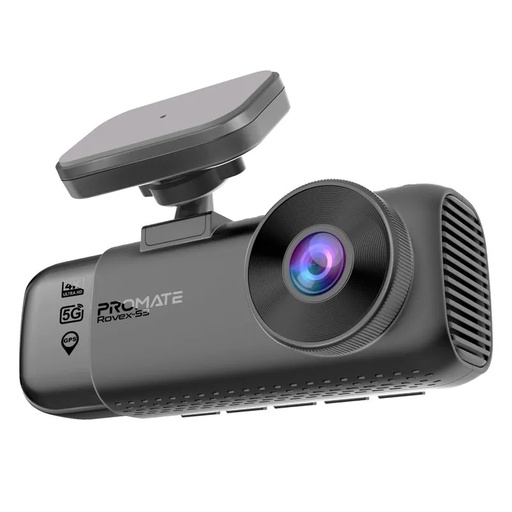 [12180] Promate 4K Ultra HD Dash Cam – Front, Cabin & Rear View, AI ISP, Night Vision, Parking Monitor | Rovex-S3 |