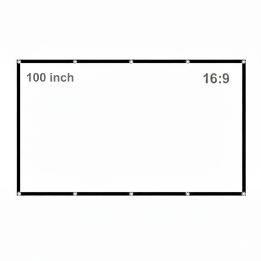 [12196] SIMPLE 100-Inch Foldable Projection Screen – No-Crease Design for Outdoor Movies, Home Theater, Office & Education | 132465 |