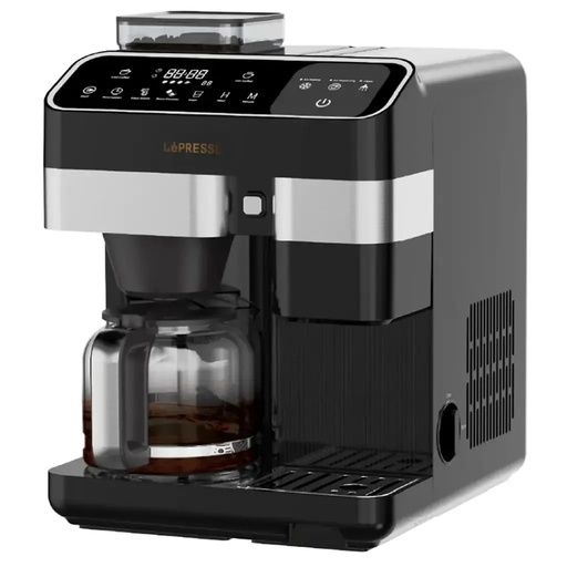 [12197] LePresso Americano Pro – Ice & Hot Coffee Machine, 1300W, Smart Touch Control, Built-in Grinder, UK Plug | LPYKFM12D03BK |