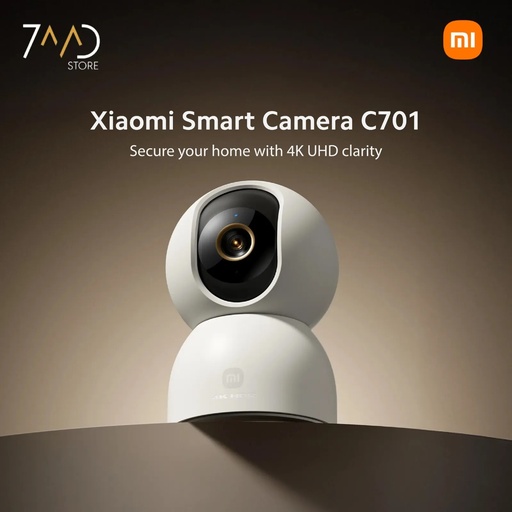 [12204] Xiaomi Smart Camera C701 – 4K UHD AI Home Security Cam with WiFi 6, Motion Tracking, Night Vision, Baby & Pet Monitoring | MJSXJ27CM |