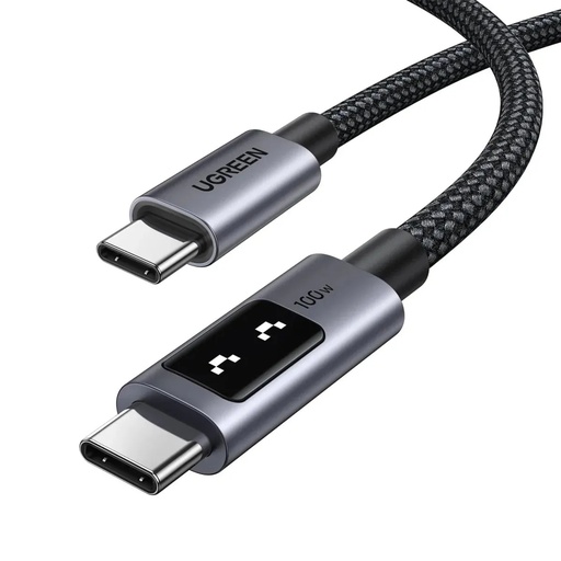 [12219] UGREEN UNO 100W USB-C to USB-C Fast Charging Cable (1m) – PD Power Delivery, 480Mbps Data Sync, Braided Design, E-Marker Chip | L509 \ 35501 |