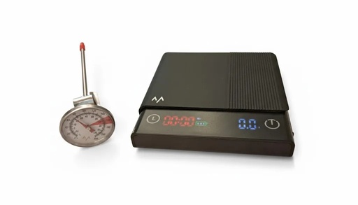 [12222] 7MD Professional Grade Digital Coffee Scale & Analog Immersion Thermometer – Precision Brew Master Set