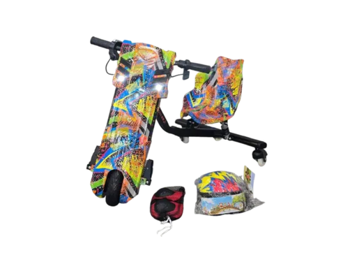 KUGOO Three-Wheel Kids Drifting Electric Scooter – LED Lights, Speaker & Display, 3 Speed Modes, 360° Drift