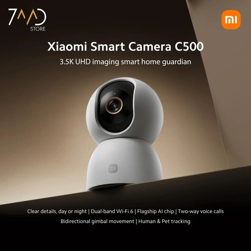 [12253] Xiaomi Smart Camera C500 – 3K Ultra HD Indoor Security Camera, 360° Pan & 116° Tilt, Night Vision, Dual-Band Wi-Fi, Privacy Shield | MBC44 |
