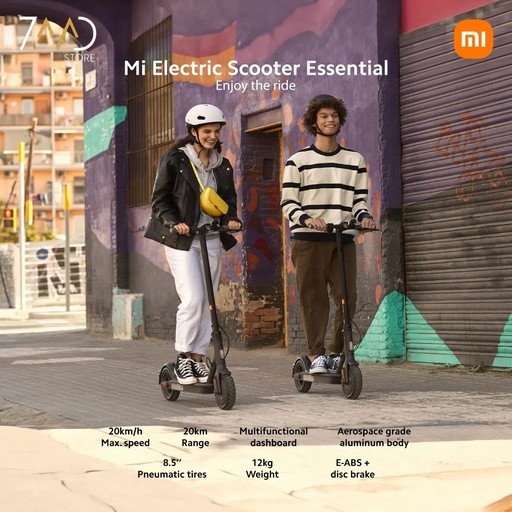 [12259] Xiaomi Electric Scooter Essential – 20km Range, 20km/h Max Speed, Foldable Lightweight Design | DDHBC08NEB |