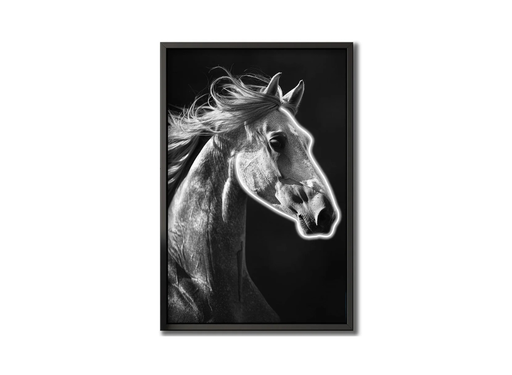 [12271] Wall Artwork Horse Design with LED - (80xx120cm)