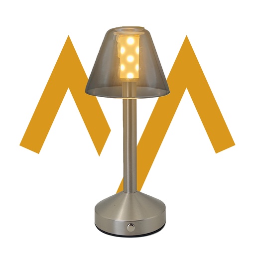 [12324] 7MD Cordless Portable Table Lamp – LED Rechargeable Touch Lamp, Iron & Glass Design | 7MD52125 |