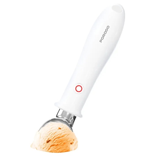 [12351] Porodo Lifestyle Rechargeable Heated Ice Cream Scoop with Safety Switch Lock – USB-C Charging | PDLFSTKW2310WH |