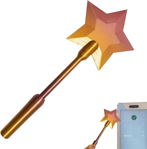 [12399] Magic Star Contactless Card Holder Wand – 3D Printed Credit Card Holder with RFID Protection (35cm)