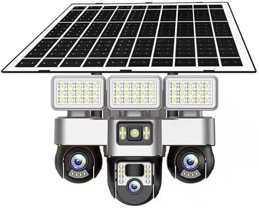 [12400] V380 Pro 4G Solar Security Camera – Triple Lens PTZ System, 360° Coverage, Night Vision & IP66 Waterproof | VTS30A-G-F |