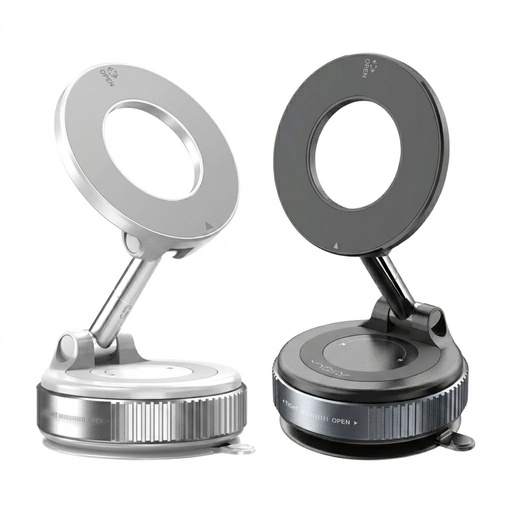 [12421] Vyvylabs Z05 360° Rotation Magnetic Foldable Car Phone Holder – Suction Cup Mount, 4.7–6.7” Phones, PC+ABS+Zinc Alloy | VJZ05 |