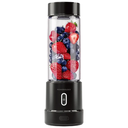 [12440] Powerology Vitromix Portable Blender – 250W Motor, 21000RPM Speed, 450mL Glass Cup, 6000mAh Battery, USB-C Charging | PWPBGNA16 |