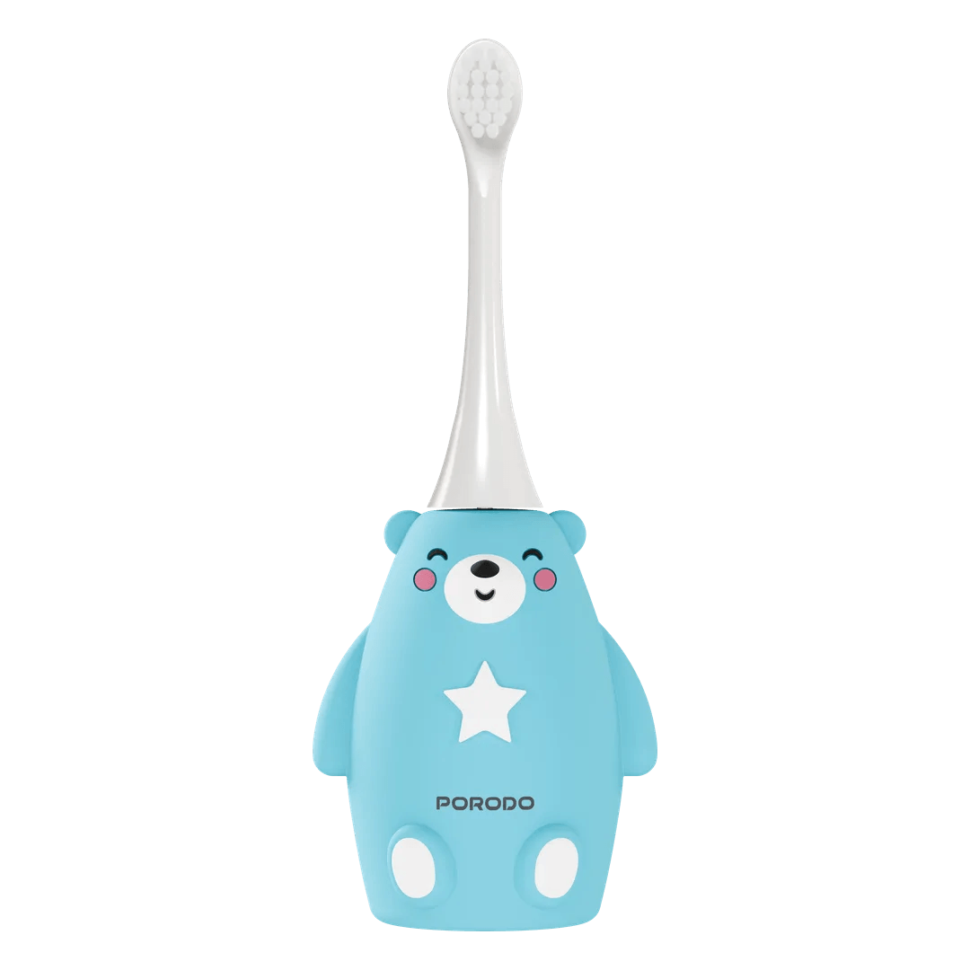 Porodo Totlo Kids' Electric Silicone Toothbrush 450mAh Battery IPX7 Waterproof Sonic Vibration USB Rechargeable - Soft U-Shaped Toothbrush for Gentle Kids' Oral Care | PDLFSTZ2U |
