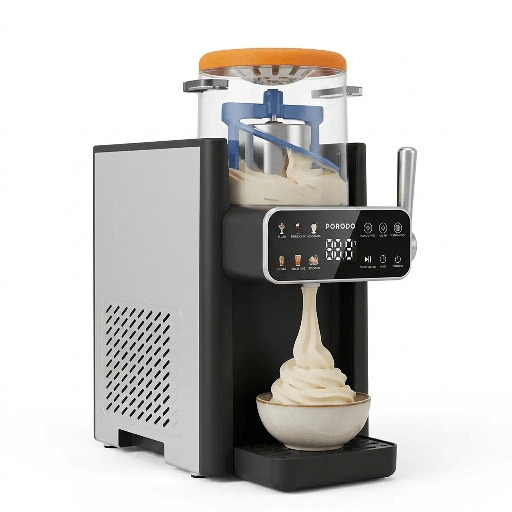 [12494] Porodo Lifestyle Frappé Ice Cream & Slushie Maker 1.2L 150W 7 Preset Modes Multi-Texture Control - Frozen Dessert & Drink Machine | PDLFST2506BKOG |
