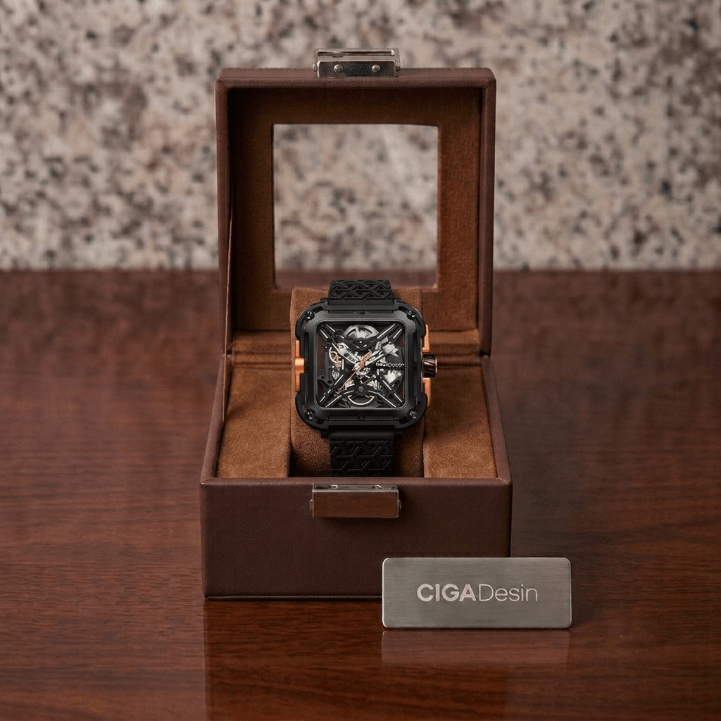 CIGA Design X Series Mechanical Watch 44mm Sapphire Crystal 40-Hour Power Reserve 30M Water Resistance - Self-Winding Stainless Steel Wristwatch | X011-BLOG-W25BK |