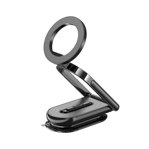 [12538] Vyvylabs M02 MagSpin Foldable Magnetic Car Mount, 360° Rotation, PC + Zinc Alloy, Adhesive Installation | VJZX-BK |