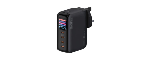 [12545] Promate GaNFast 165W USB-C Charger, 4 Ports, Dual 140W PD 3.2, TFT Smart Display, PPS & AVS, Multi-Device Charging | Prime-165 |