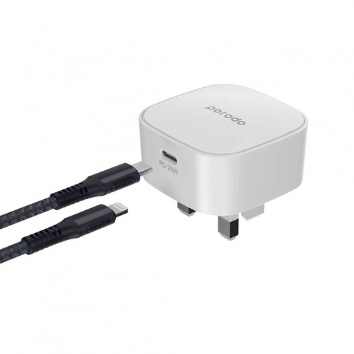 [7059] PORODO SUPER-COMPACT FAST CHARGER PD-FWCH004 20 WATT