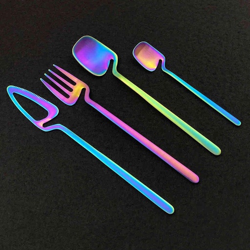 [7089] NORDIC MINIMALIST CUTLERY BY CARRTER ( SET OF FOUR )