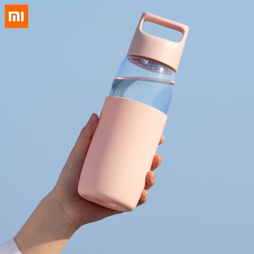 [5615] Fun Home 500ml Glass Water Bottle Portable -20℃-150℃ Temperature Tea Cup Drinking Mug With Silicone Case from xiaomi youpin - Grey